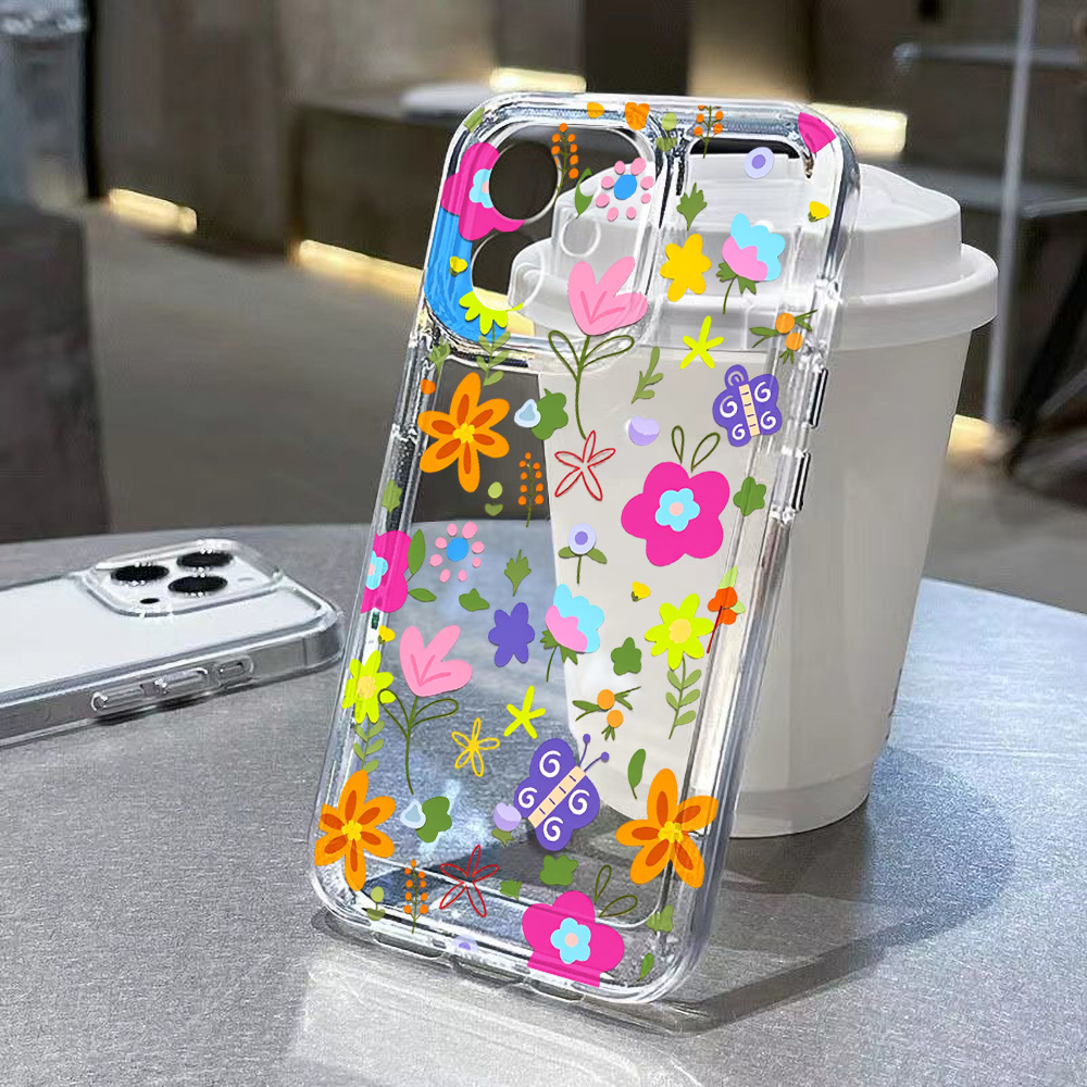 Phone Cases Xr Iphone - เคสโทรศัพท์ลายดอกไม้สีสันสดใส สำหรับ iPhone 16 17 13