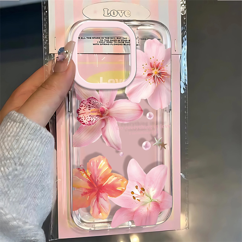 เคสโทรศัพท์ลายดอกลิลลี่สีชมพูส - Phone Cases Xr Iphone บทวิจารณ์และราคา