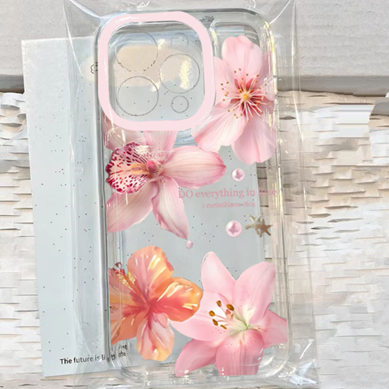 เคสโทรศัพท์ลายดอกลิลลี่สีชมพูส - Phone Cases Xr Iphone บทวิจารณ์และราคา