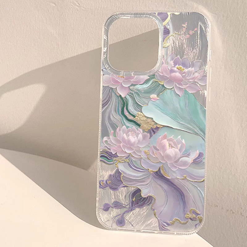 เคสโทรศัพท์ลายดอกบัวสีม่วงสวยง - Phone Cases Xr Iphone บทวิจารณ์และราคา