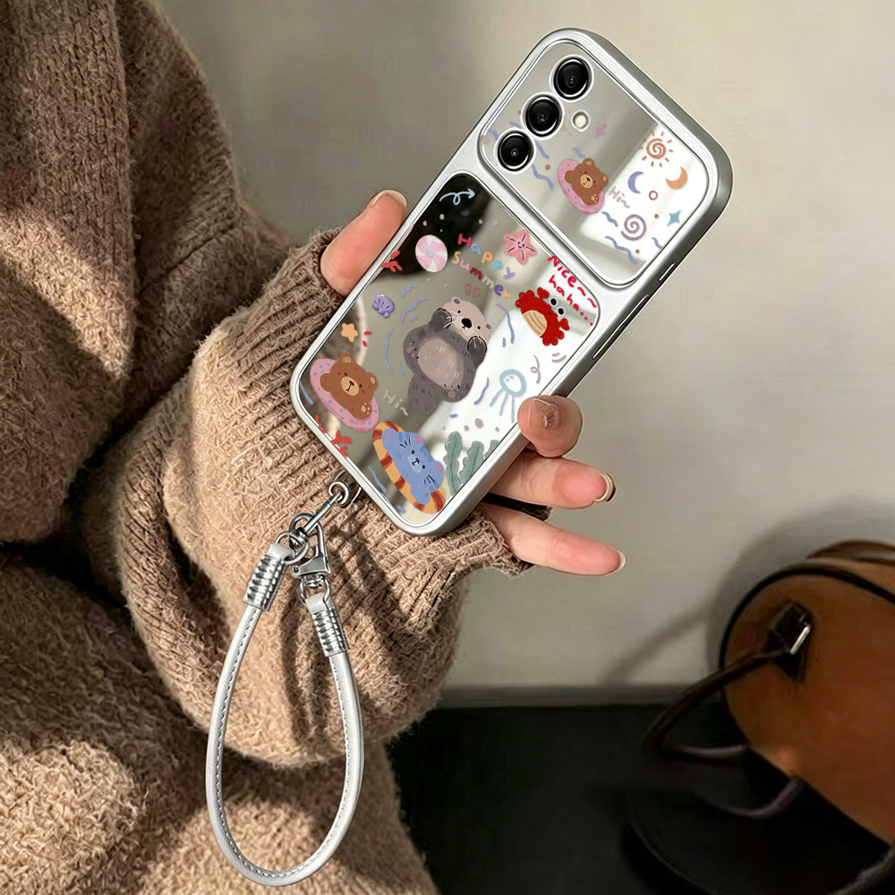 เคสกระจกพร้อมสายคล้องลายหมีการ - Phone Cases Galaxy A16 5G บทวิจารณ์และราคา